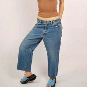 Y2K Perry Ellis Jeans (30) medium wash blue vintage mens wide leg high waist